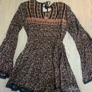 Ecoté Free People Bell Sleeve Mini Dress